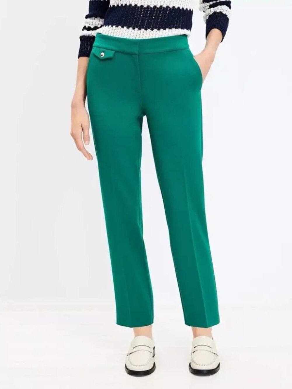 LOFT Riviera Slim pants green